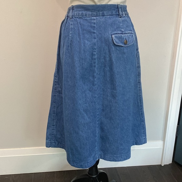 Classic Blue A-Line Denim Skirt - Picture 13 of 16
